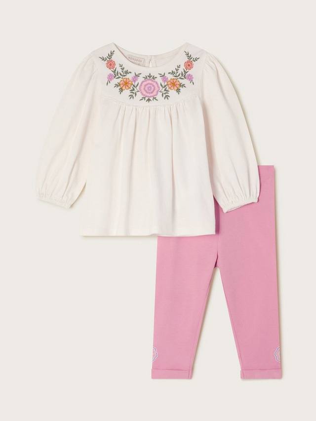 Детский хлопчатобумажный топ-туника в цветочек и комплект леггинсов Monsoon, розовый
Детский хлопчатобумажный топ-туника в цветочек и комплект леггинсов Monsoon, розовый
