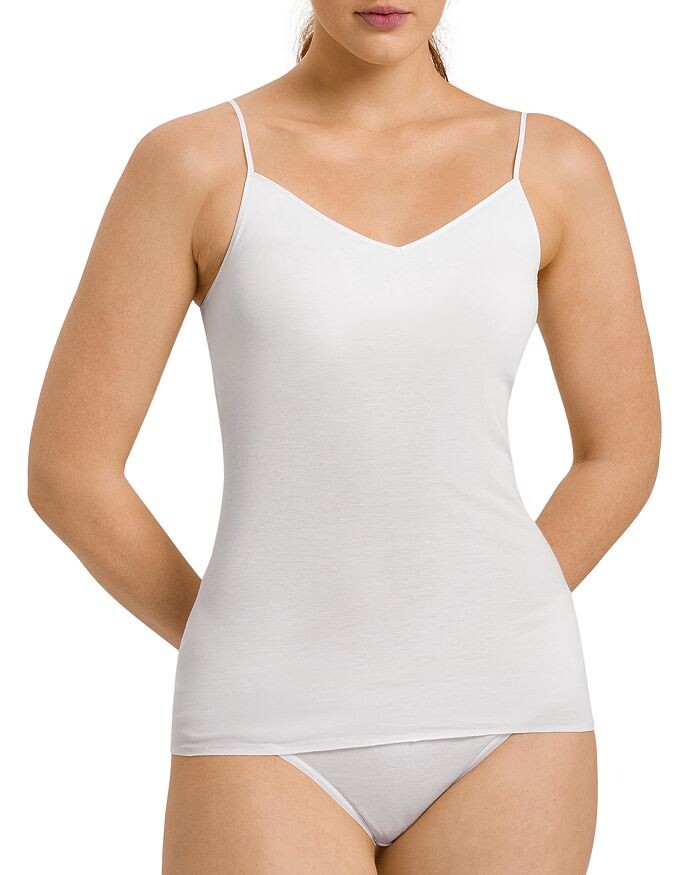 Хлопковая бесшовная мягкая майка на тонких бретелях Hanro
Хлопковая бесшовная мягкая майка на тонких бретелях Hanro