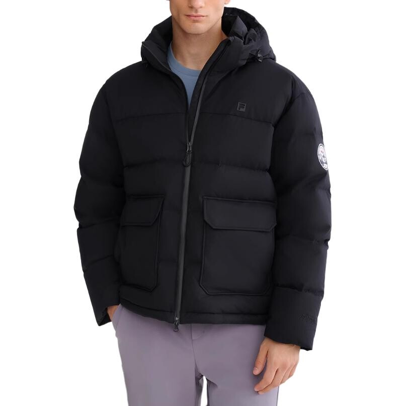 Пуховик унисекс угольно-черный Fila
Пуховик унисекс угольно-черный Fila