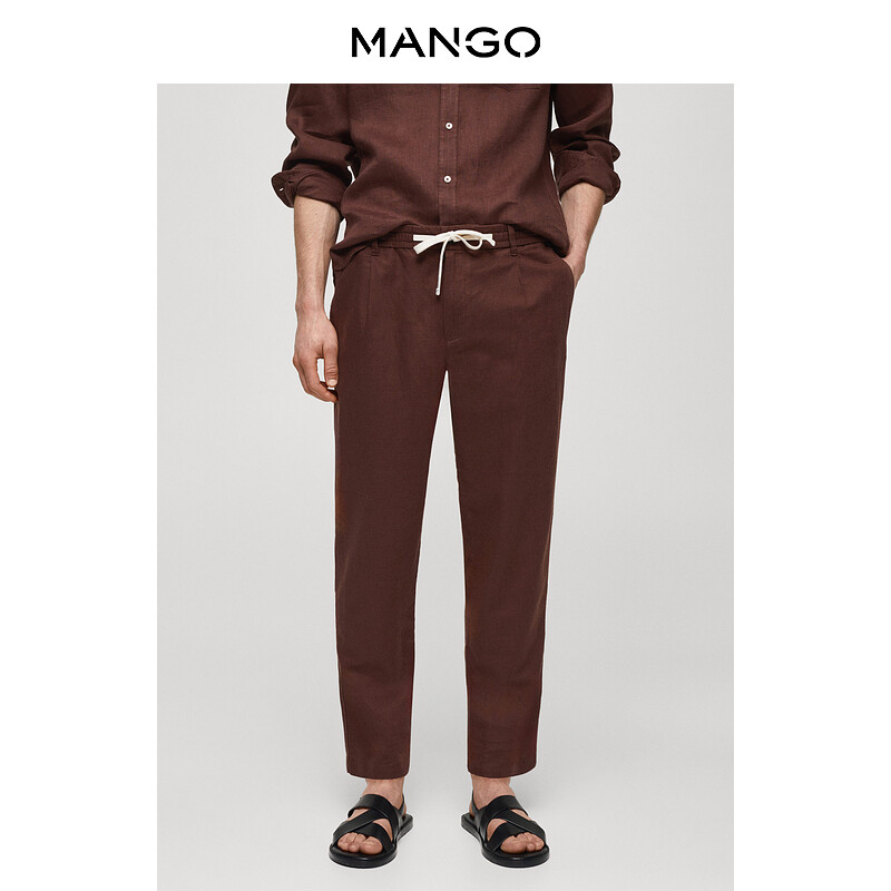 Мужские брюки Mango из смешанной ткани из хлопка и льна, темно-красный
Мужские брюки Mango из смешанной ткани из хлопка и льна, темно-красный