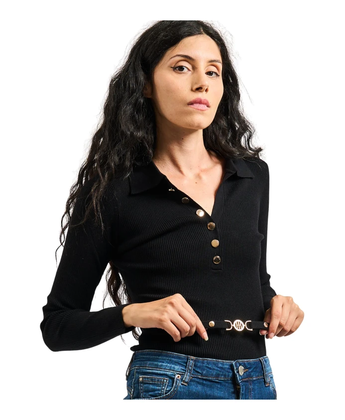 Черный ребристый комбинезон с поясом. Fracomina, черный
Черный ребристый комбинезон с поясом. Fracomina, черный