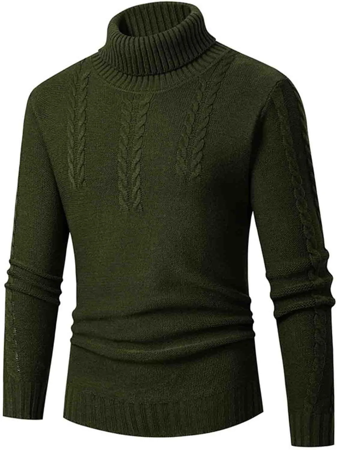 Мужской водолазка-пуловер с длинным рукавом Slim Fit однотонный свитер с витой вязкой
Мужской водолазка-пуловер с длинным рукавом Slim Fit однотонный свитер с витой вязкой