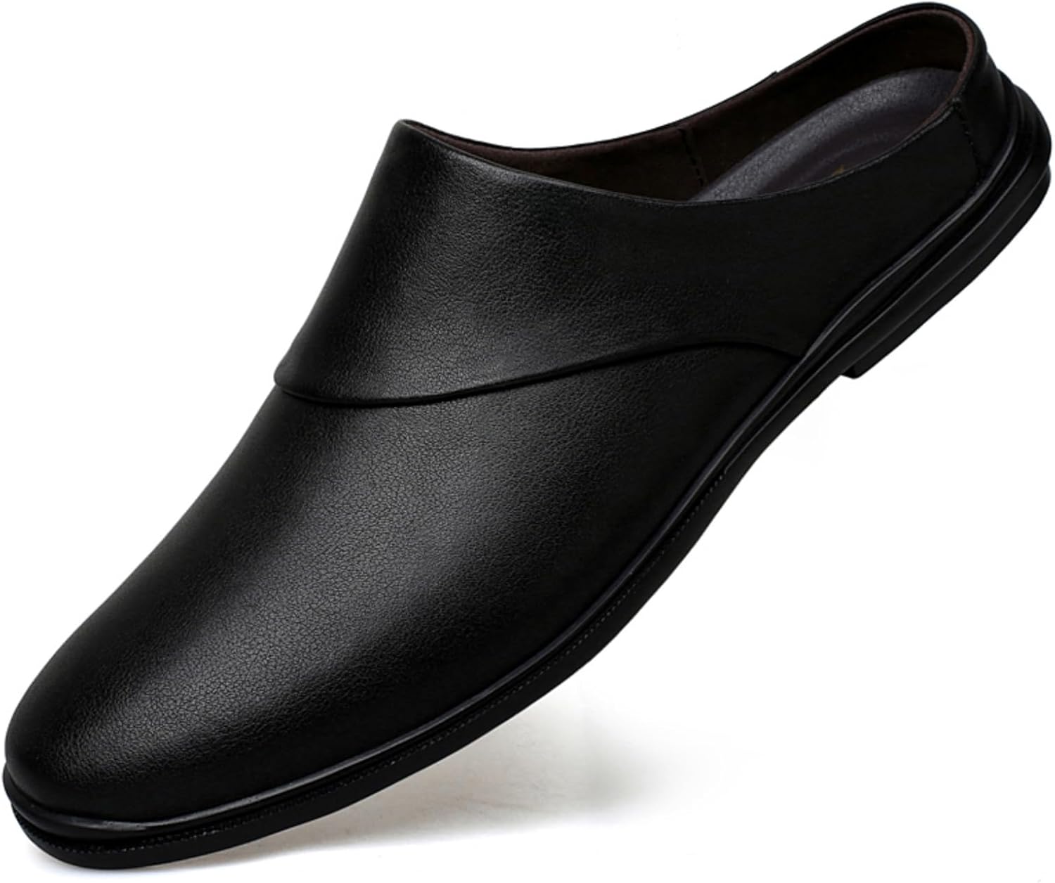 Мужские кожаные лоферы с плоской подошвой и винтажным закругленным носком, открытой задней частью, легкие, с мягкой подошвой, нескользящие, без ремешков, подходящие для деловых встреч, работы, вождения и прогулок Houdbdol, черный
Мужские кожаные лоферы с плоской подошвой и винтажным закругленным носком, открытой задней частью, легкие, с мягкой подошвой, нескользящие, без ремешков, подходящие для деловых встреч, работы, вождения и прогулок Houdbdol, черный