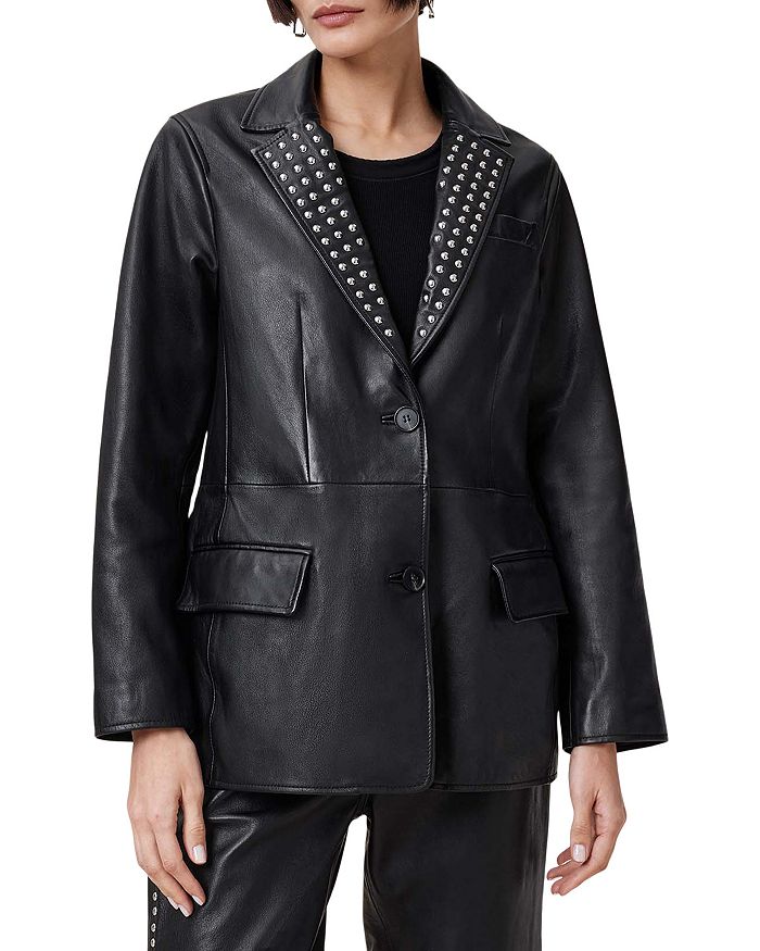 Кожаный блейзер Corinna с заклепками ALLSAINTS, черный
Кожаный блейзер Corinna с заклепками ALLSAINTS, черный