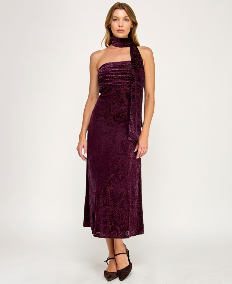 Детское бархатное платье-миди без рукавов с шарфом и выцветшими рукавами ROW A, Merlot
Детское бархатное платье-миди без рукавов с шарфом и выцветшими рукавами ROW A, Merlot