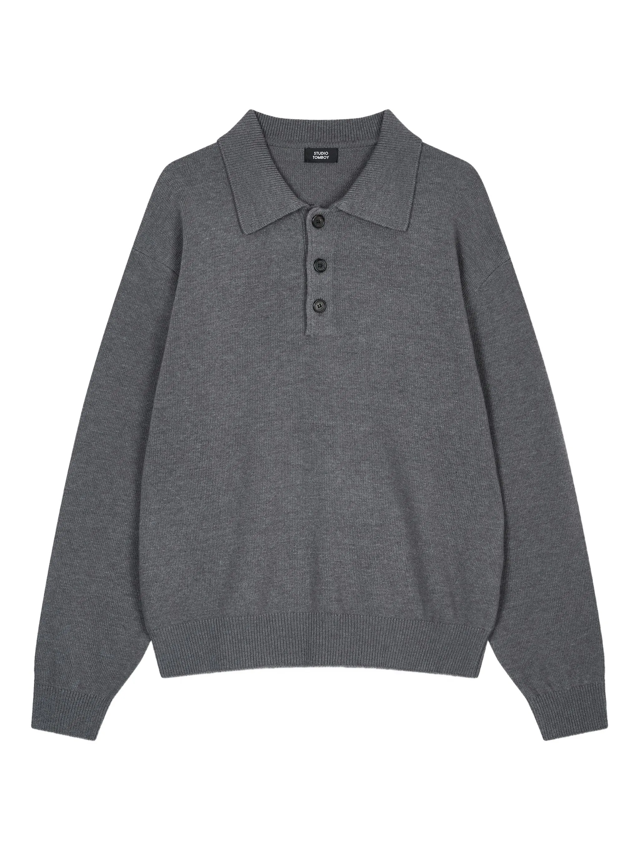 Рубашка поло с длинными рукавами Studio Tomboy, серый
Рубашка поло с длинными рукавами Studio Tomboy, серый