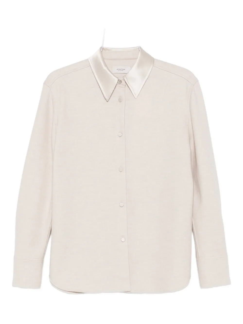 Атласная рубашка с длинными рукавами Agnona, нейтральный
Атласная рубашка с длинными рукавами Agnona, нейтральный