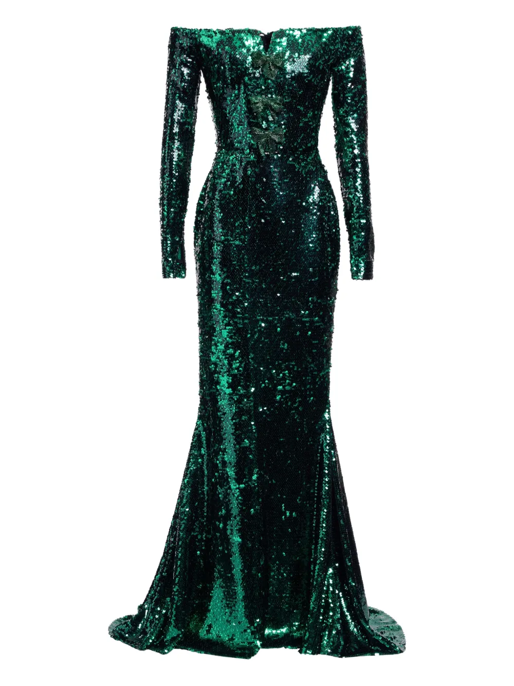 Украшенное макси-платье с открытыми плечами Elie Saab, зеленый
Украшенное макси-платье с открытыми плечами Elie Saab, зеленый