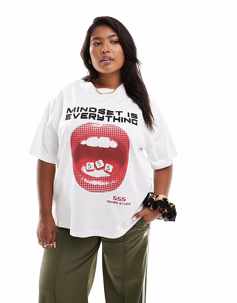 Футболка Renee Studio Plus x Holly Wynne эксклюзивно с изображением рта Mindset is Everything белого цвета
Футболка Renee Studio Plus x Holly Wynne эксклюзивно с изображением рта Mindset is Everything белого цвета