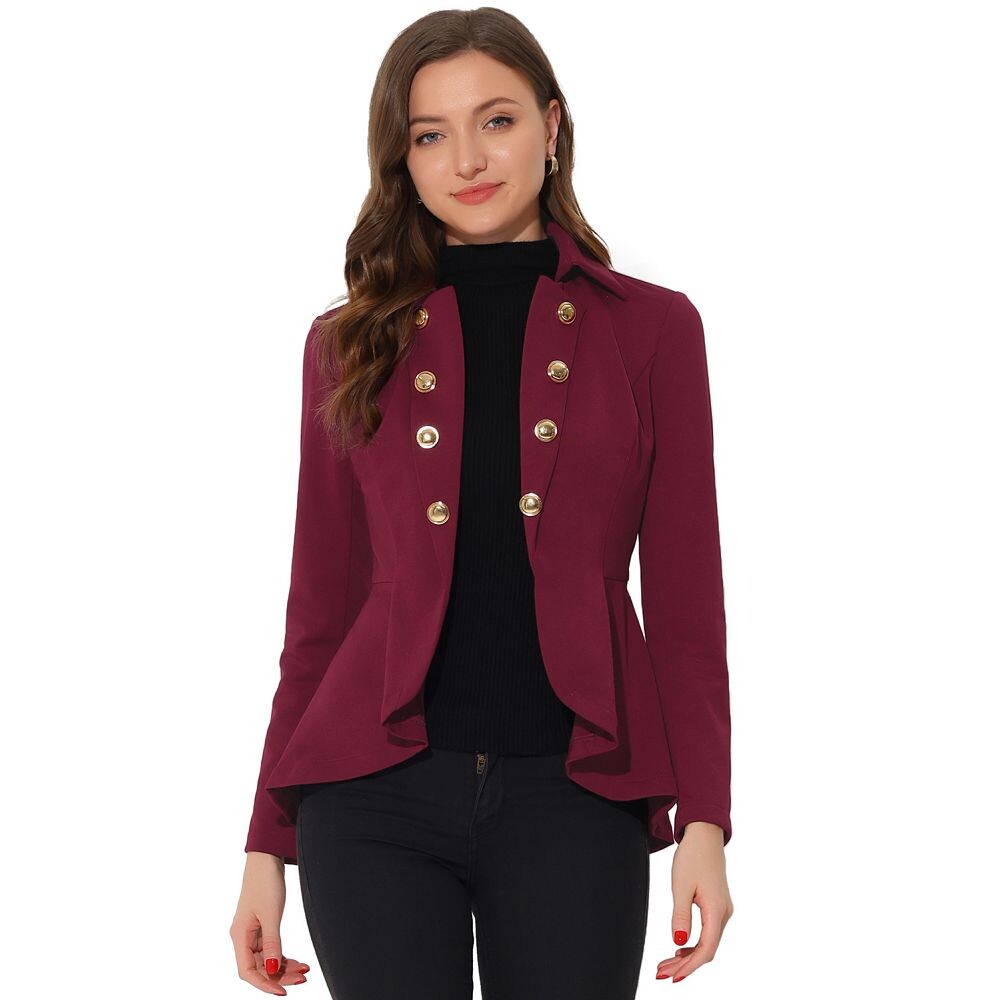 Женский готический пиджак с отложным воротником и открытой передней частью с высоким и низким подолом и баской ALLEGRA K, цвет Burgundy
Женский готический пиджак с отложным воротником и открытой передней частью с высоким и низким подолом и баской ALLEGRA K, цвет Burgundy