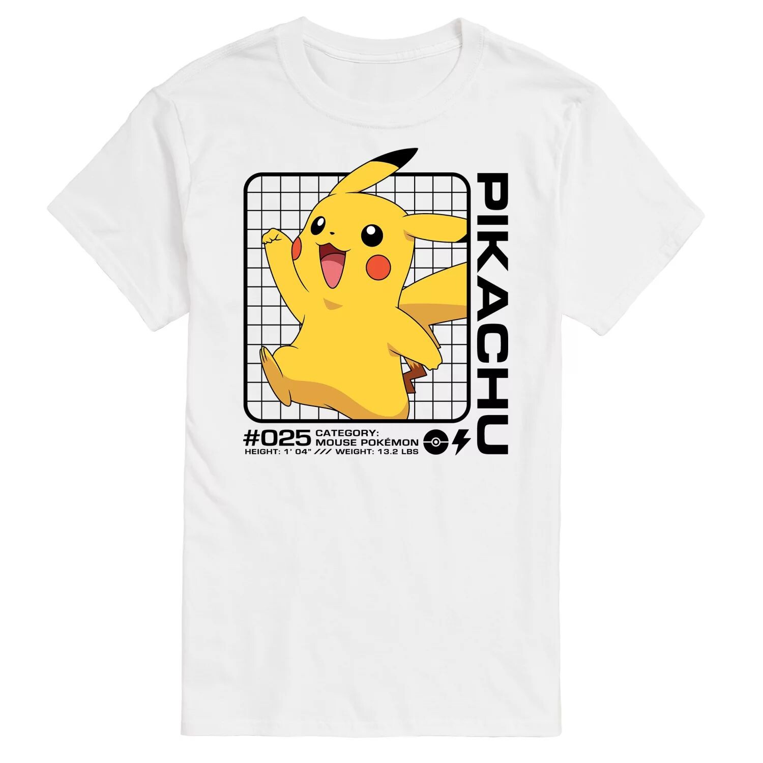 Мужская футболка с рисунком Pokemon Pikachu Stats Licensed Character
Мужская футболка с рисунком Pokemon Pikachu Stats Licensed Character