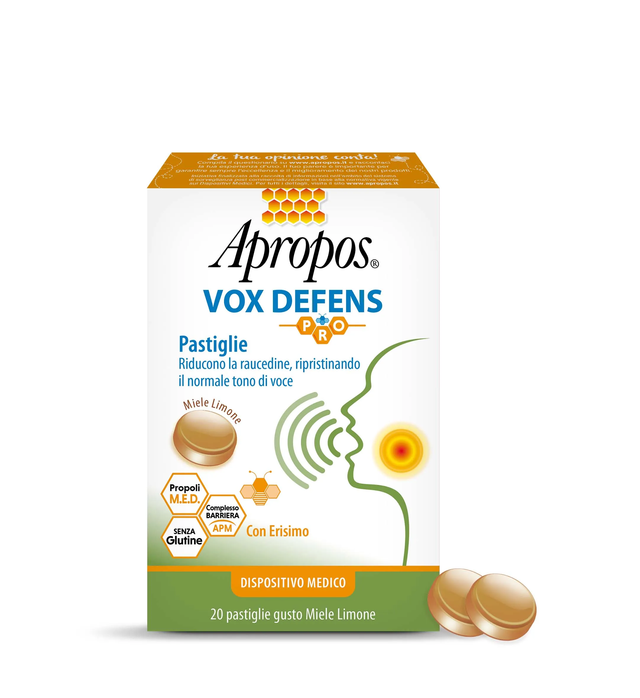 По поводу Vox Defens Pro Honey Lemon 20 таблеток для снижения охриплости голоса Apropos
По поводу Vox Defens Pro Honey Lemon 20 таблеток для снижения охриплости голоса Apropos