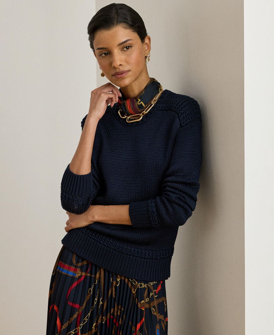 Женский блестящий свитер с круглым вырезом, размеры P/XS-XXL Lauren Ralph Lauren, Lauren Navy
Женский блестящий свитер с круглым вырезом, размеры P/XS-XXL Lauren Ralph Lauren, Lauren Navy