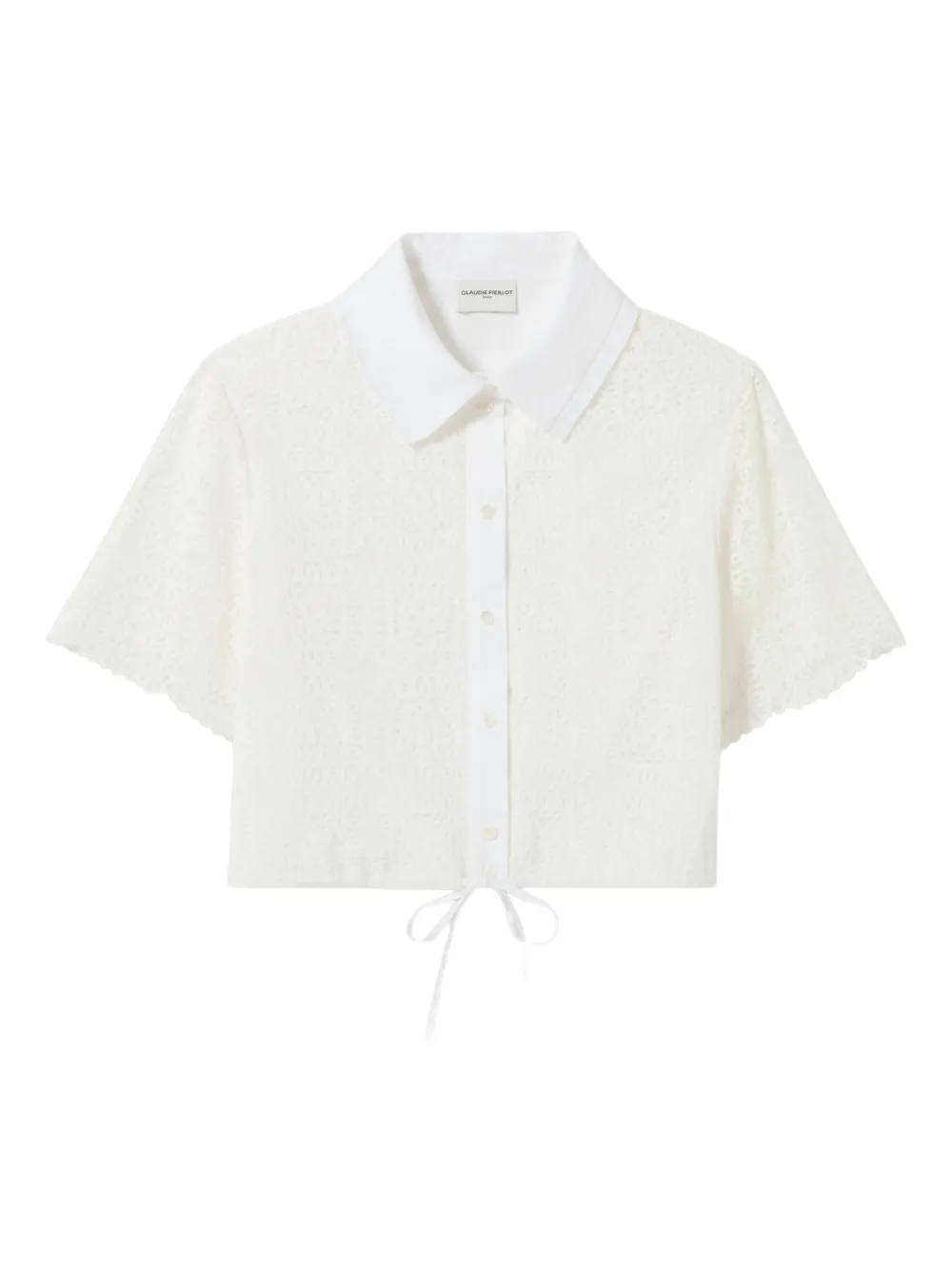 Рубашка с кулиской и кружевом Claudie Pierlot, белый
Рубашка с кулиской и кружевом Claudie Pierlot, белый