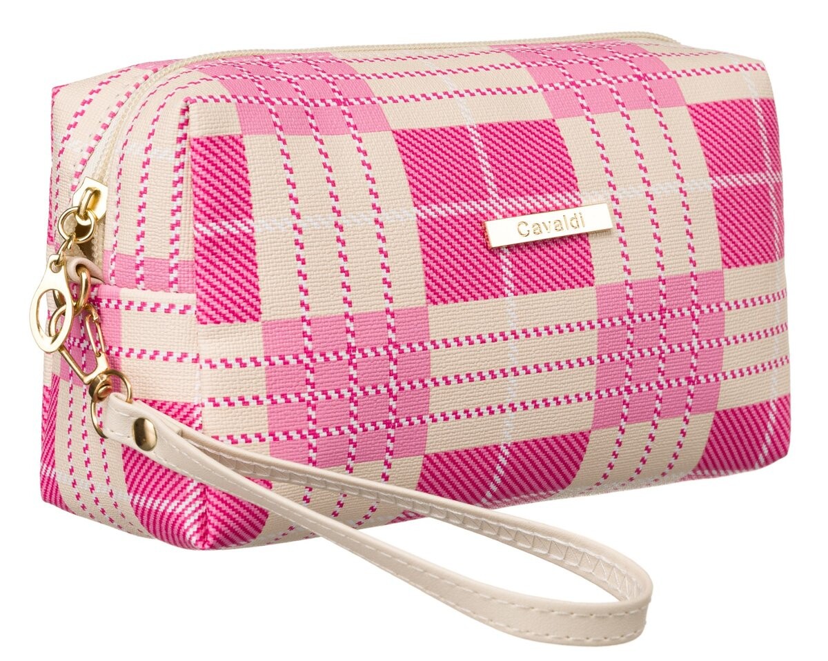 Женская косметичка из синтетического материала Cavaldi дорожная косметичка в клетку на шнурке, розовая ROVICKY
Женская косметичка из синтетического материала Cavaldi дорожная косметичка в клетку на шнурке, розовая ROVICKY