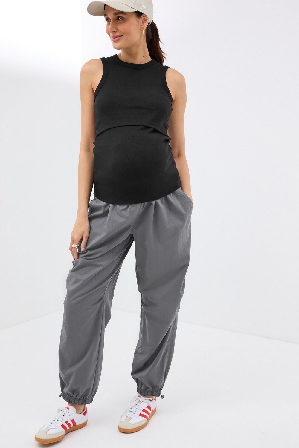 Брюки карго для беременных Next, серый 
Брюки карго для беременных Next, серый