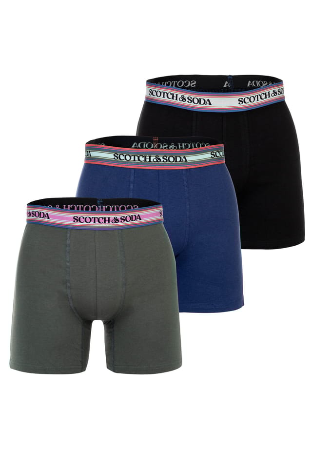Трусы-Боксеры 3 шт. в упаковке - однотонный хлопок-стрейч Scotch & Soda, мультиколор
Трусы-Боксеры 3 шт. в упаковке - однотонный хлопок-стрейч Scotch & Soda, мультиколор