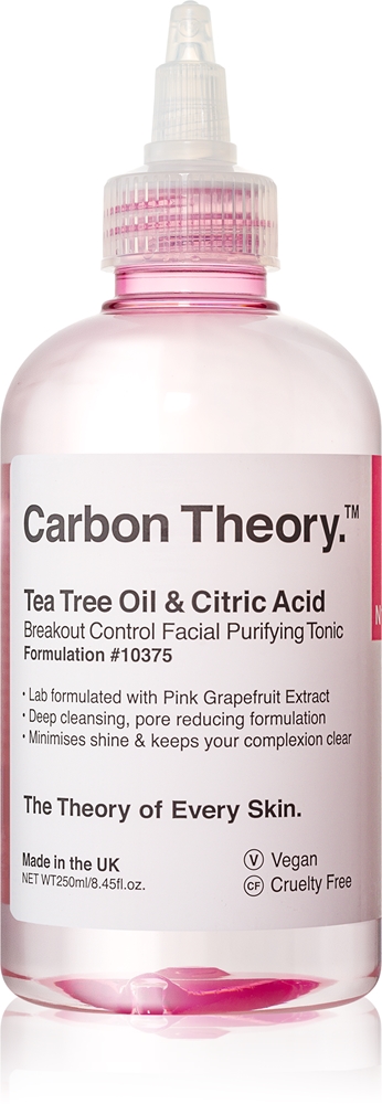 Глубокоочищающий тоник с маслом чайного дерева и лимонной кислотой для проблемной кожи, склонной к акне Carbon Theory, 250 мл
Глубокоочищающий тоник с маслом чайного дерева и лимонной кислотой для проблемной кожи, склонной к акне Carbon Theory, 250 мл