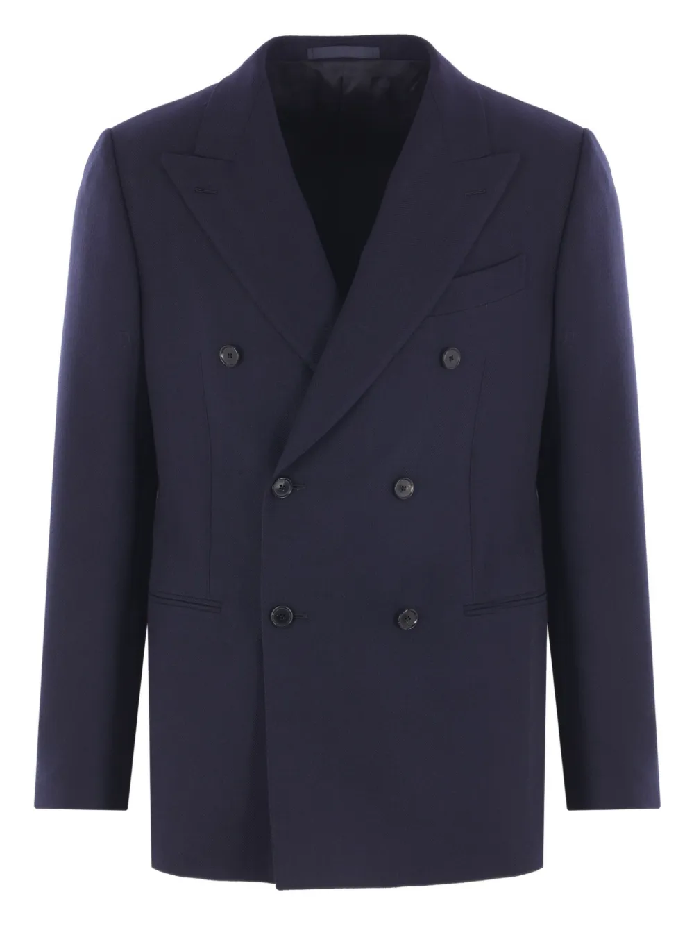 Двубортный шерстяной пиджак Caruso, синий
Двубортный шерстяной пиджак Caruso, синий