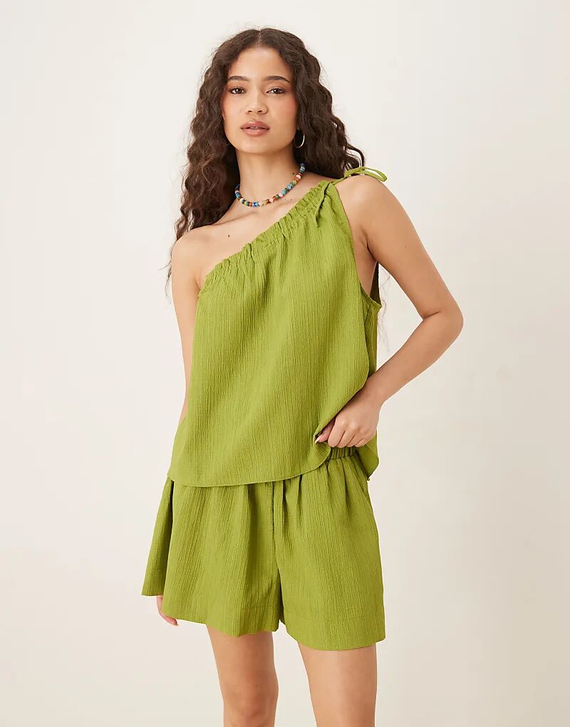 Топ на одно плечо ASOS DESIGN цвета лайм
Топ на одно плечо ASOS DESIGN цвета лайм