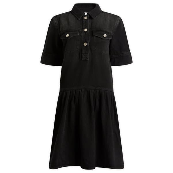 Мини-Платье из мягкого жесткого денима Ganni, Black Washed
Мини-Платье из мягкого жесткого денима Ganni, Black Washed