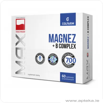 Max Magnesium + B Комплекс Стресс Переутомление 60 таблеток, Colfarm
Max Magnesium + B Комплекс Стресс Переутомление 60 таблеток, Colfarm