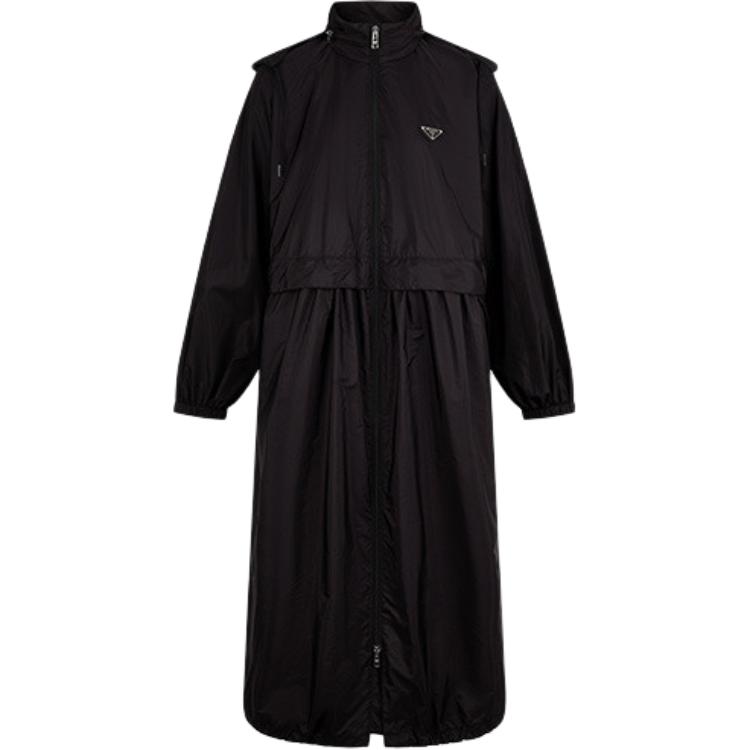 Дождевик на молнии с логотипом Prada, черный
Дождевик на молнии с логотипом Prada, черный