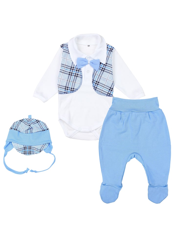 TupTam Детский боди, комбинезон и шапочка в сине-белой цветовой гамме
TupTam Детский боди, комбинезон и шапочка в сине-белой цветовой гамме