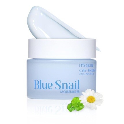 It'S SKIN Blue Snail Cream Ежедневный увлажняющий крем для лица с эссенцией муцина улитки, центеллы азиатской и ниацинамида, увлажняющий крем для лица для живой кожи, корейский увлажняющий крем для лица, 1,69 жидких унций
It'S SKIN Blue Snail Cream Ежедневный увлажняющий крем для лица с эссенцией муцина улитки, центеллы азиатской и ниацинамида, увлажняющий крем для лица для живой кожи, корейский увлажняющий крем для лица, 1,69 жидких унций