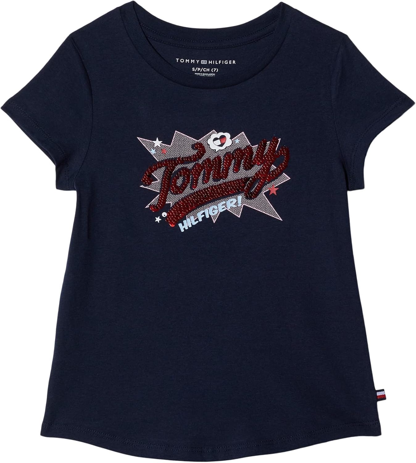 Футболка с короткими рукавами Tommy Hilfiger для девочек с рисунком из пайеток, Navy Blazer 02G, Синий, Футболка с короткими рукавами Tommy Hilfiger для девочек с рисунком из пайеток, Navy Blazer 02G
Футболка с короткими рукавами Tommy Hilfiger для девочек с рисунком из пайеток, Navy Blazer 02G, Синий, Футболка с короткими рукавами Tommy Hilfiger для девочек с рисунком из пайеток, Navy Blazer 02G