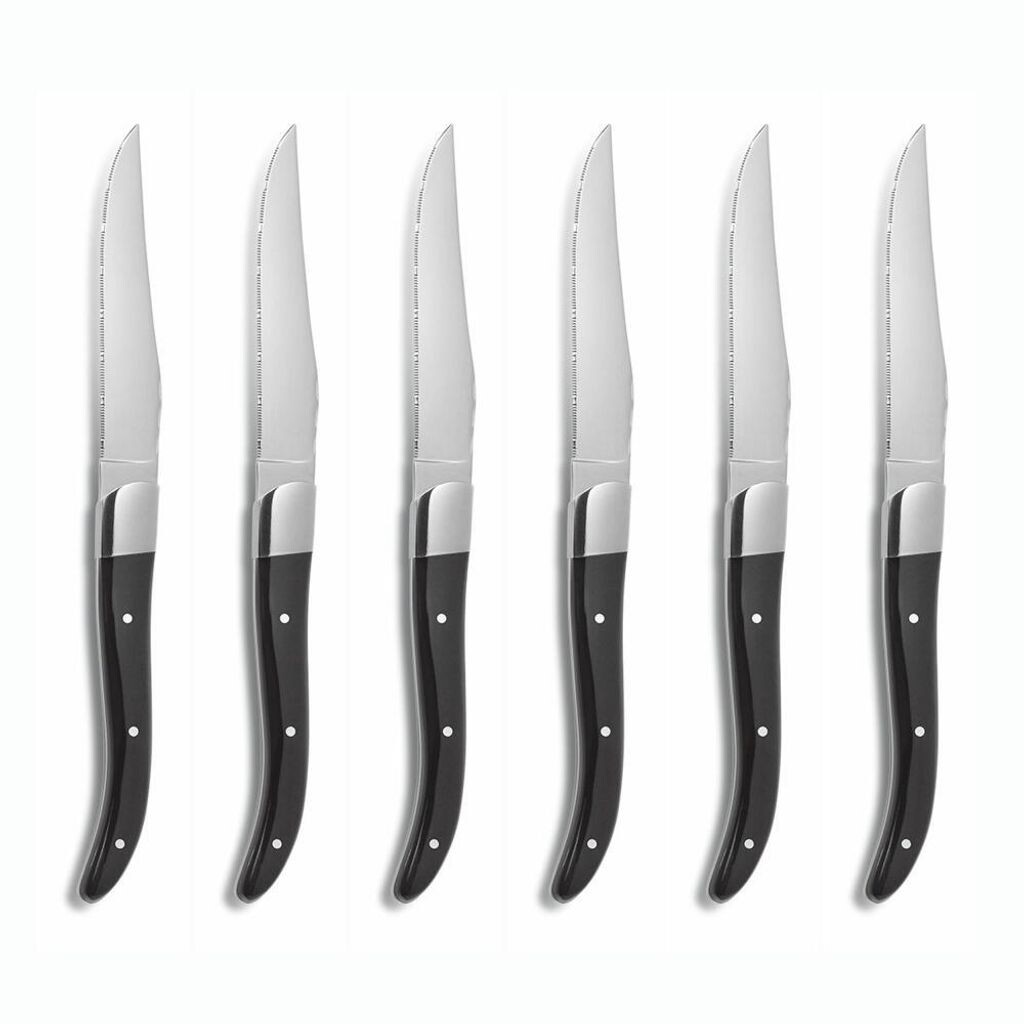 Ножи для стейка Comas ACR Black, набор из 6 шт., ножи для мяса, нержавеющая сталь, акрил, черный, 22,5 см, 3010
Ножи для стейка Comas ACR Black, набор из 6 шт., ножи для мяса, нержавеющая сталь, акрил, черный, 22,5 см, 3010