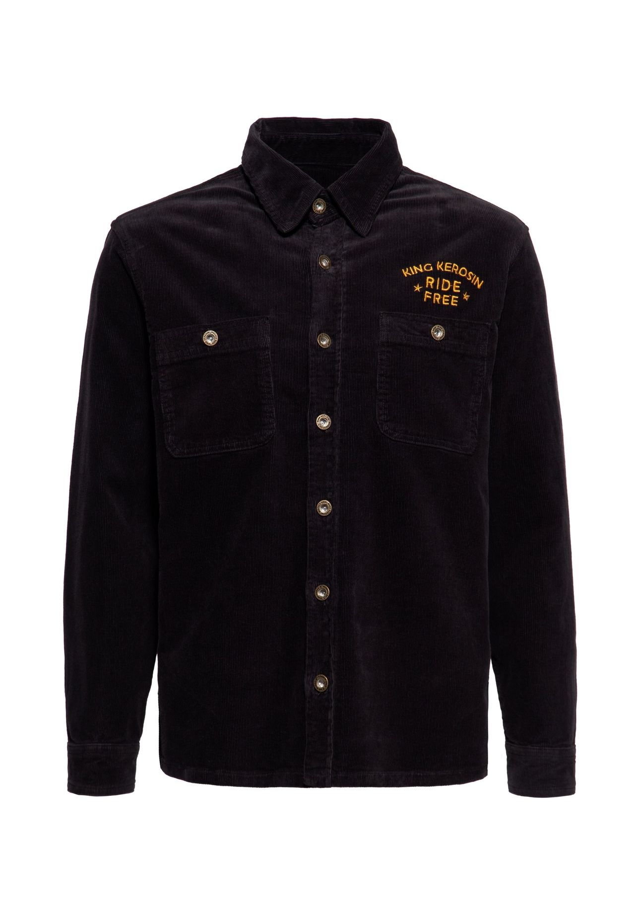 Рубашка с длинным рукавом и крупной вышивкой Ride Free Live Free KING KEROSIN, черный
Рубашка с длинным рукавом и крупной вышивкой Ride Free Live Free KING KEROSIN, черный