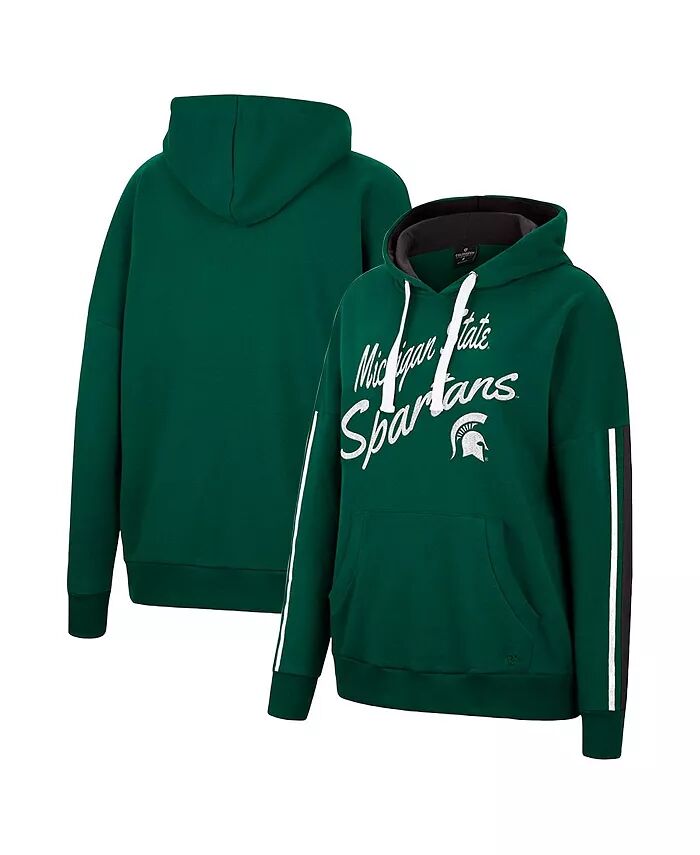 Женская зеленая толстовка с капюшоном Michigan State Spartans Serena с длинными рукавами и полосками Colosseum
Женская зеленая толстовка с капюшоном Michigan State Spartans Serena с длинными рукавами и полосками Colosseum
