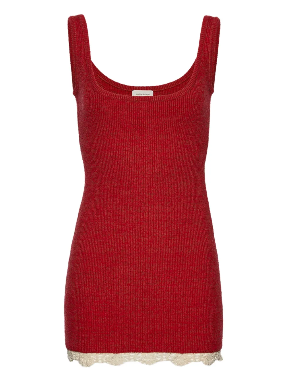 Платье мини в рубчик Magda Butrym, красный 
Платье мини в рубчик Magda Butrym, красный