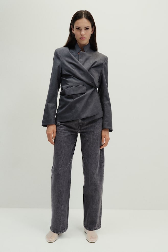 Мешковатые высокие джинсы H&M, серый
Мешковатые высокие джинсы H&M, серый