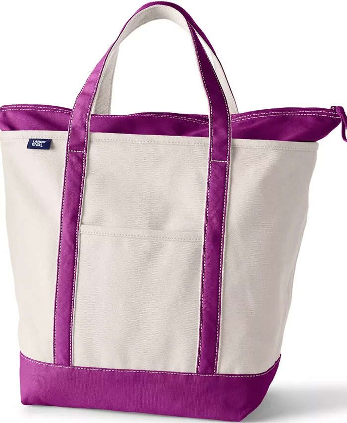 Большая натуральная холщовая сумка-тоут с 5 карманами на молнии Lands' End, белый
Большая натуральная холщовая сумка-тоут с 5 карманами на молнии Lands' End, белый