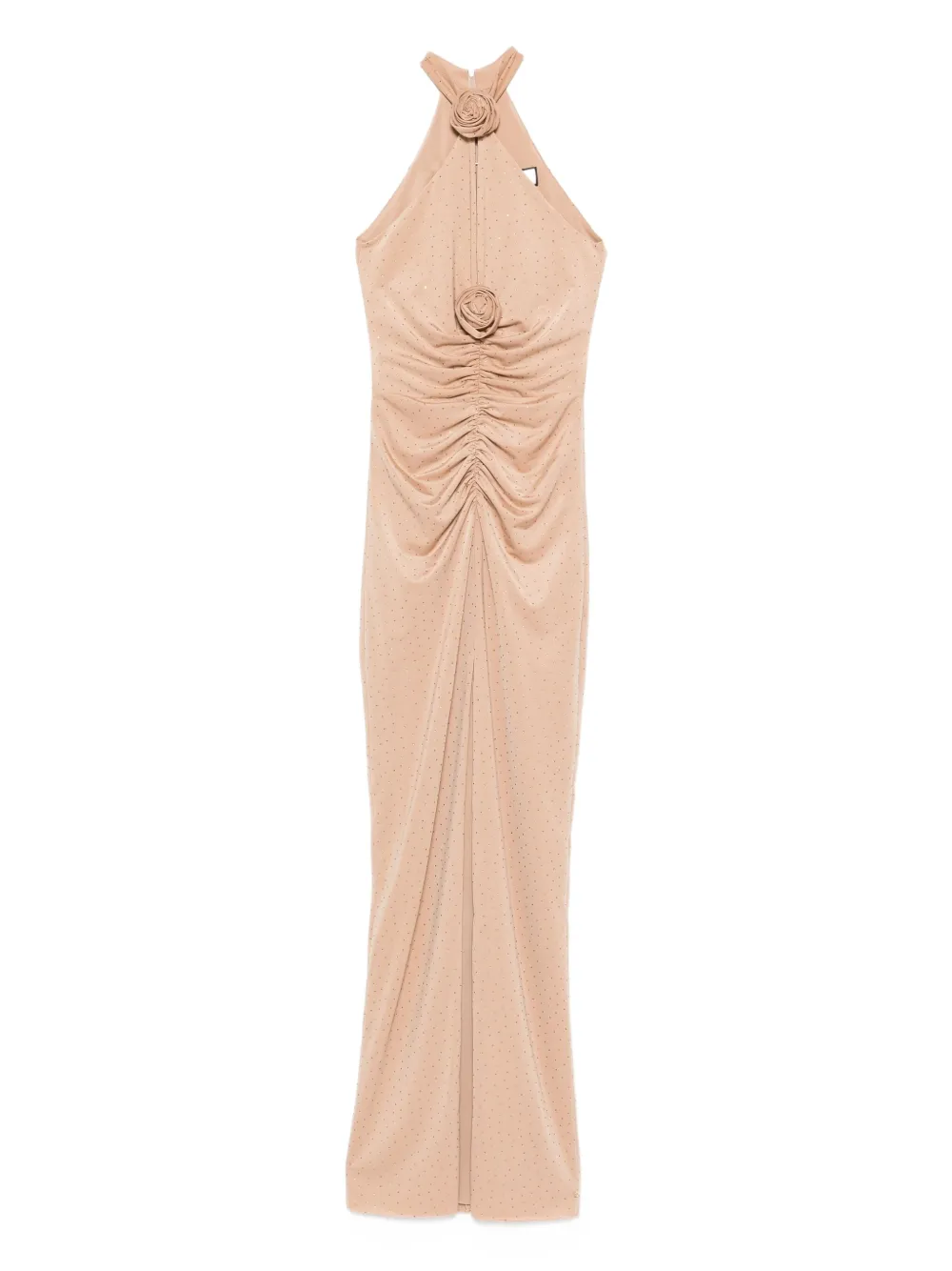 Вечернее платье макси с рюшами, украшенное розами NISSA, нейтральный 
Вечернее платье макси с рюшами, украшенное розами NISSA, нейтральный