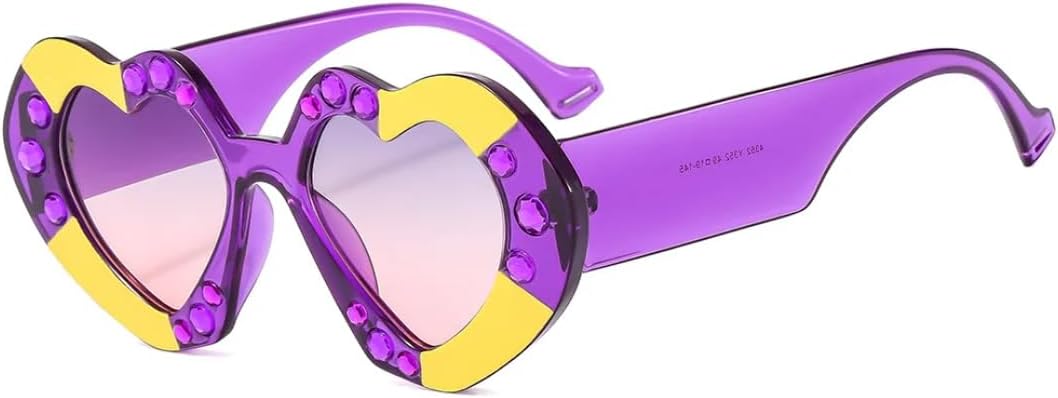 Солнцезащитные очки в форме сердца для женщин, модные, милые, сексуальные, в стиле ретро, винтажные, роскошные, с защитой от УФ-излучения UV400, в стиле панк UATXTAU, Purple
Солнцезащитные очки в форме сердца для женщин, модные, милые, сексуальные, в стиле ретро, винтажные, роскошные, с защитой от УФ-излучения UV400, в стиле панк UATXTAU, Purple