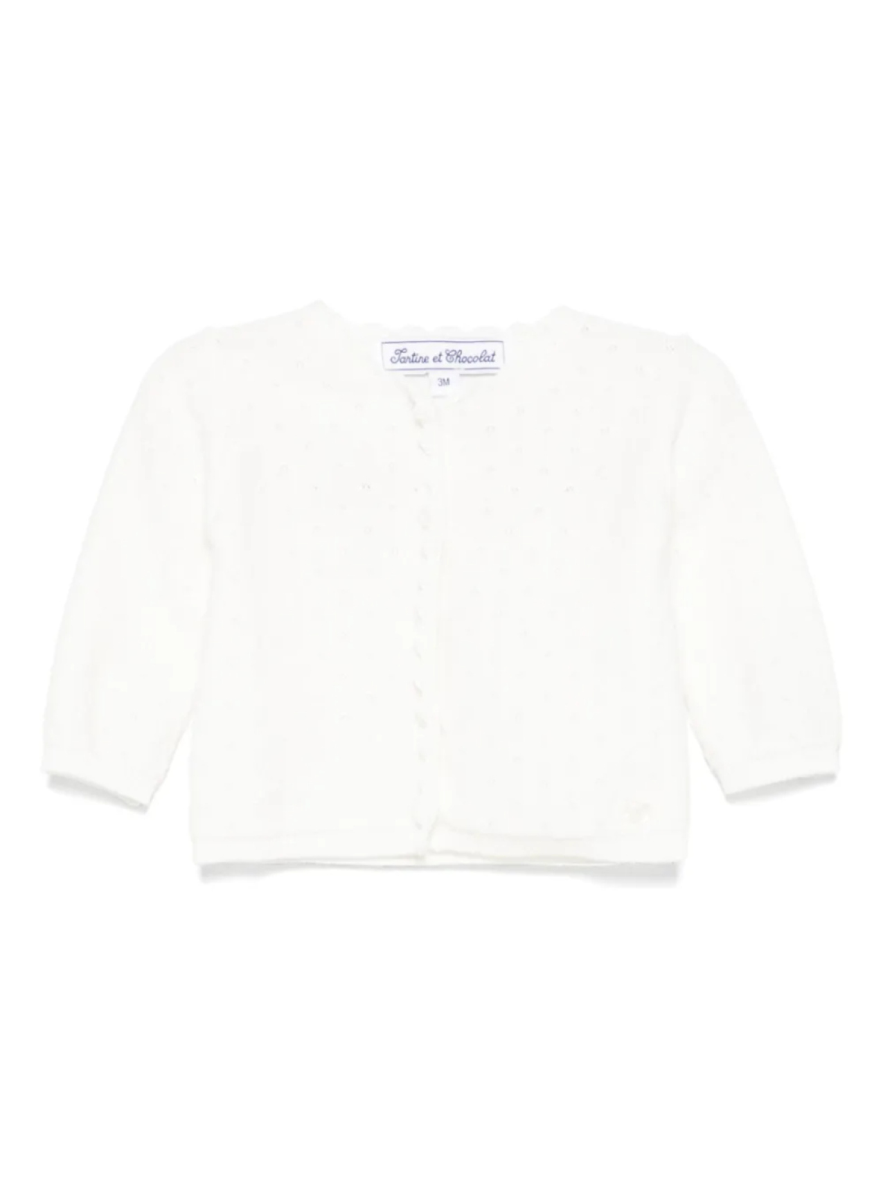Кардиган вязки пуантами Tartine Et Chocolat, белый
Кардиган вязки пуантами Tartine Et Chocolat, белый