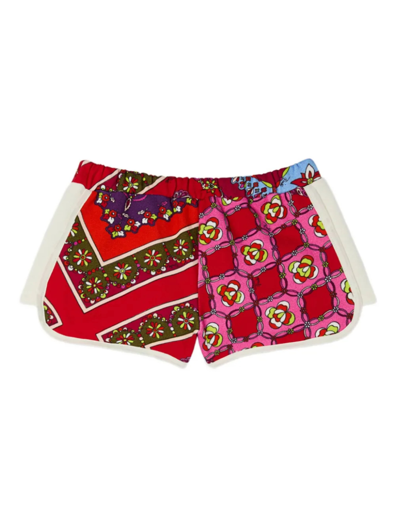 Лоскутные шорты с принтом «Феста» PUCCI Junior, красный 
Лоскутные шорты с принтом «Феста» PUCCI Junior, красный