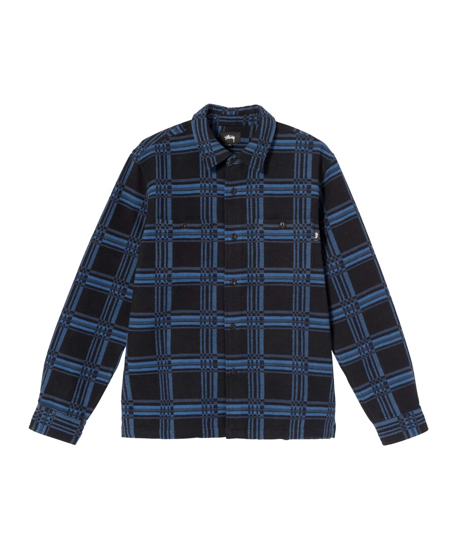 Рубашка на пуговицах классического кроя Stüssy, цвет Blue/Night blue 
Рубашка на пуговицах классического кроя Stüssy, цвет Blue/Night blue