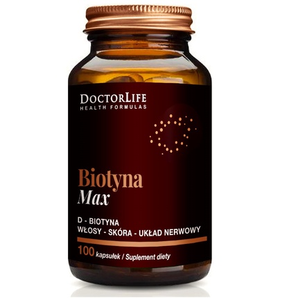 Биотин Макс D-Биотин 5 мг Пищевая добавка - 100 таблеток Doctor Life 
Биотин Макс D-Биотин 5 мг Пищевая добавка - 100 таблеток Doctor Life