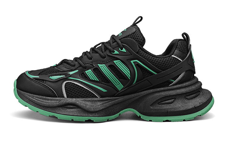 Кроссовки DEERWAY Chunky Sneakers Men Low-top, черный/зеленый
Кроссовки DEERWAY Chunky Sneakers Men Low-top, черный/зеленый