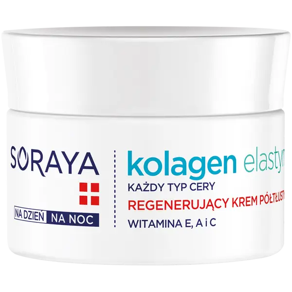 Регенерирующий полужирный крем для лица, 50 мл Soraya Kolagen + elastyna 
Регенерирующий полужирный крем для лица, 50 мл Soraya Kolagen + elastyna