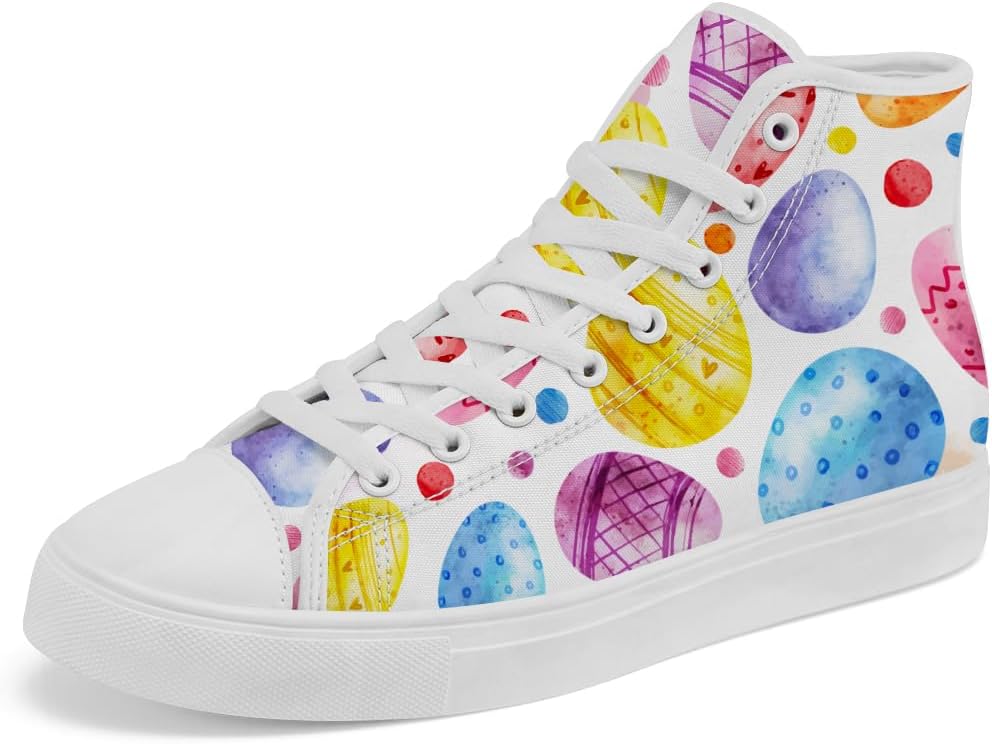 Высокие кеды из холста с пасхальным дизайном Пасхальные высокие кеды на шнуровке Повседневная обувь Подарки для мужчин и женщин Chebing, белый
Высокие кеды из холста с пасхальным дизайном Пасхальные высокие кеды на шнуровке Повседневная обувь Подарки для мужчин и женщин Chebing, белый