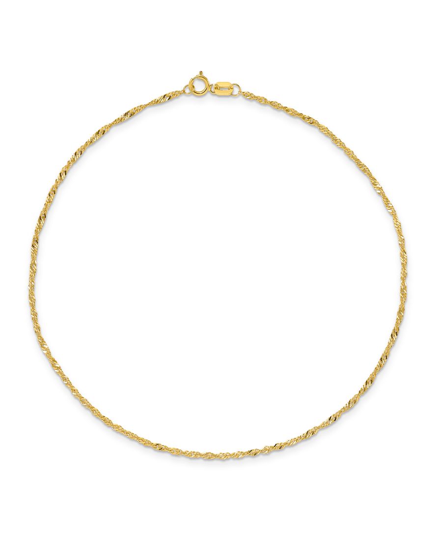 Браслет Сингапурская цепочка из желтого золота 14 карат Macy's, Gold
Браслет Сингапурская цепочка из желтого золота 14 карат Macy's, Gold