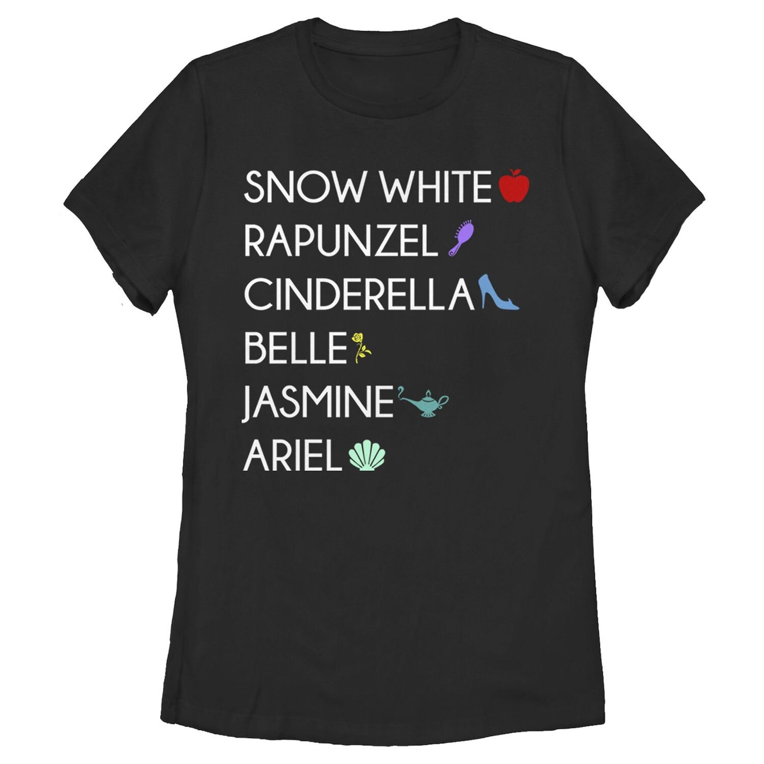 Детская футболка Disney Princess с именами и символами «Шесть принцесс» Licensed Character
Детская футболка Disney Princess с именами и символами «Шесть принцесс» Licensed Character