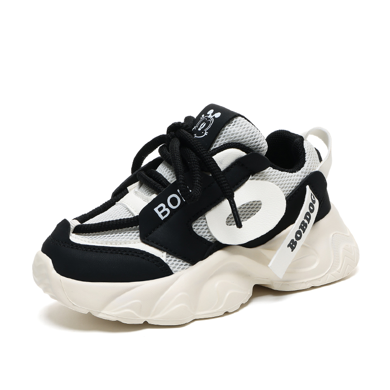 Нескользящие и дышащие низкие кроссовки для детей BOBDOG, черный/белый 
Нескользящие и дышащие низкие кроссовки для детей BOBDOG, черный/белый