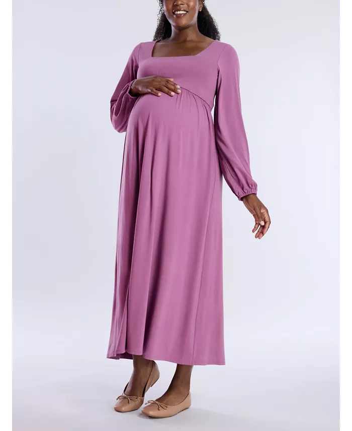 Длинное платье для беременных с длинными рукавами и завышенной талией - Motherhood Motherhood Maternity, фиолетовый
Длинное платье для беременных с длинными рукавами и завышенной талией - Motherhood Motherhood Maternity, фиолетовый