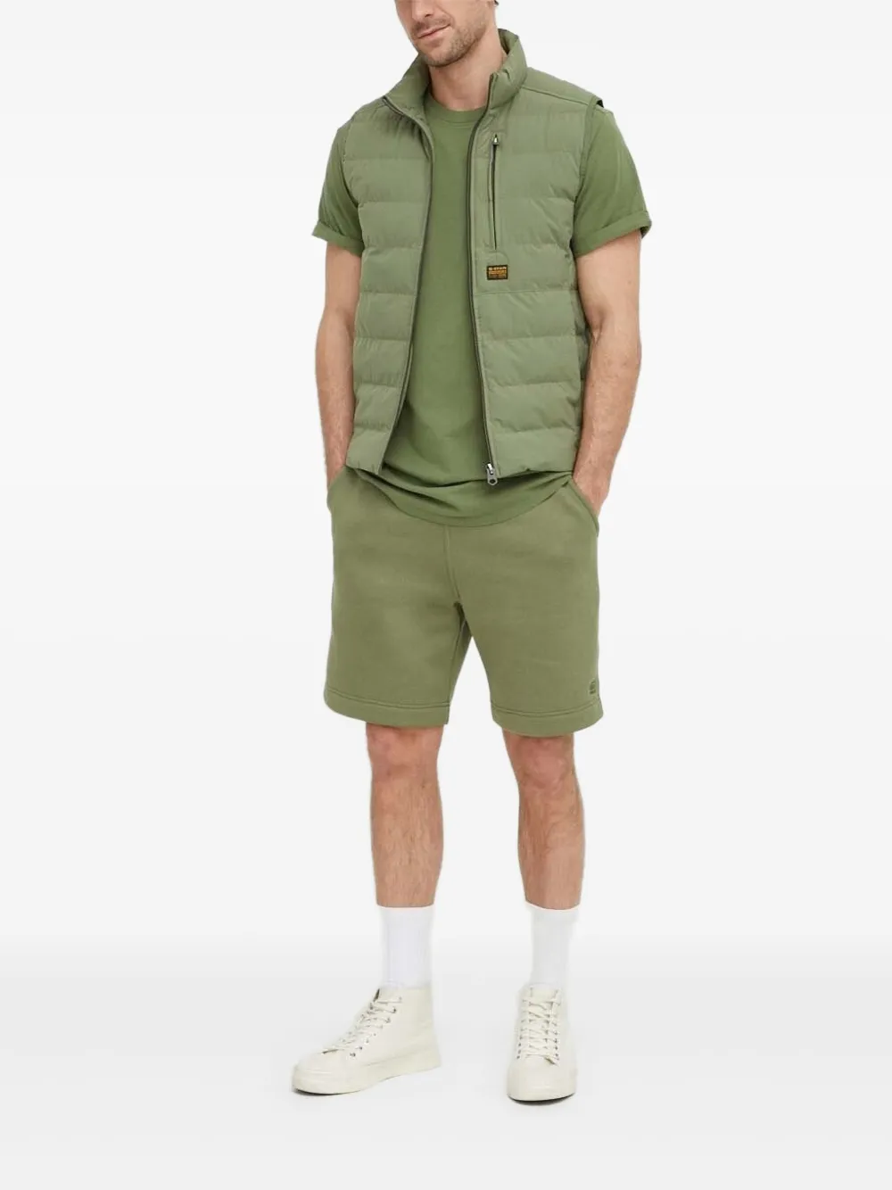 Стеганый жилет на молнии G-Star RAW, зеленый
Стеганый жилет на молнии G-Star RAW, зеленый